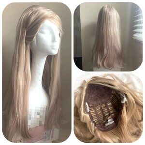 NWT Gorgeous 28" Highlight Blonde Long Wave Synthetic Wig